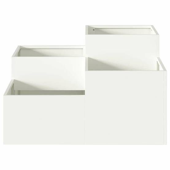 Cache-pot | Bac à fleurs de jardin Blanc 80 x 80 x 48 cm Acier - Image 6