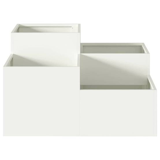 Cache-pot | Bac à fleurs de jardin Blanc 80 x 80 x 48 cm Acier - Image 7