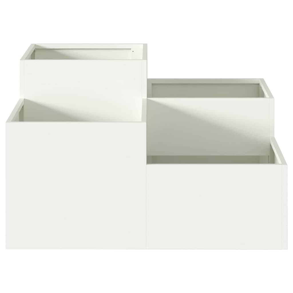 Cache-pot | Bac à fleurs de jardin Blanc 80 x 80 x 48 cm Acier - Image 7
