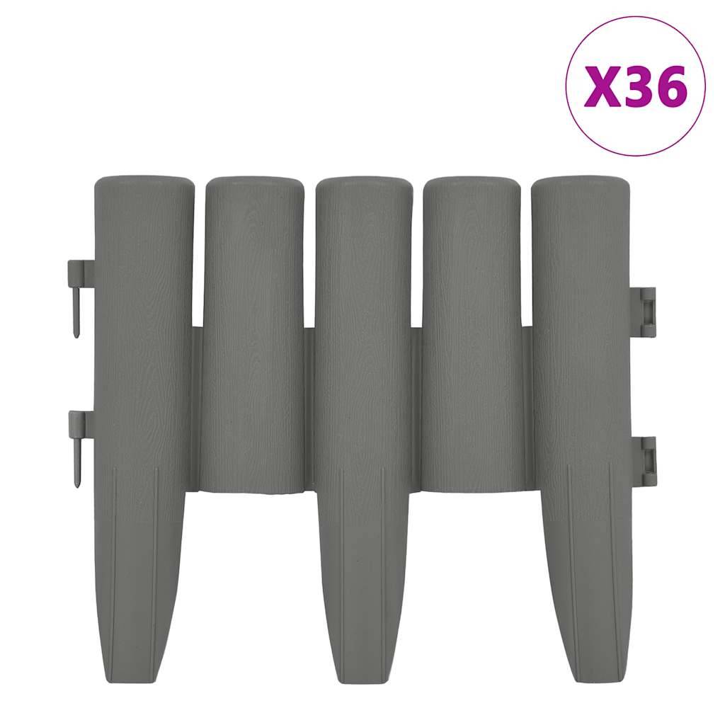 Bordures de pelouse PP gris 1000 x 1 x 23.5 cm - PANGIVO - Image 2