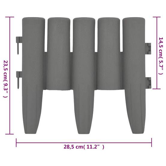 Bordures de pelouse PP gris 1000 x 1 x 23.5 cm - PANGIVO - Image 7