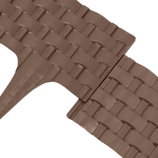 Bordure de pelouse aspect rotin marron 12x80 cm – Bordure jardin modulable extérieur - Image 3