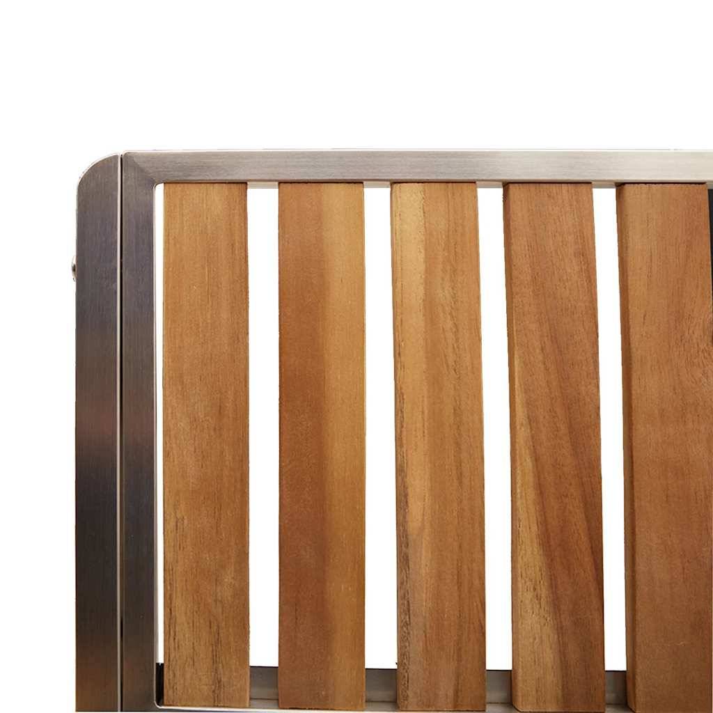 Ensemble repas extérieur 5 pcs Bois d'Acacia Massif Marron 180 x 90 x 75 cm - PANGIVO - Image 8