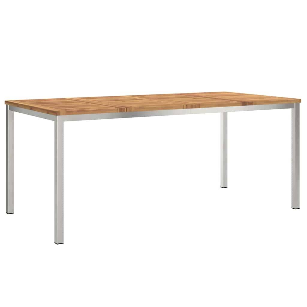 Ensemble repas extérieur 5 pcs Bois d'Acacia Massif Marron 180 x 90 x 75 cm - PANGIVO - Image 5