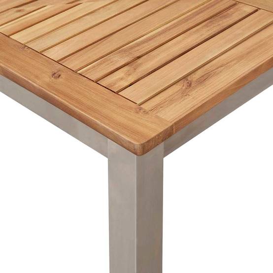 Ensemble repas extérieur 5 pcs Bois d'Acacia Massif Marron 180 x 90 x 75 cm - PANGIVO - Image 9