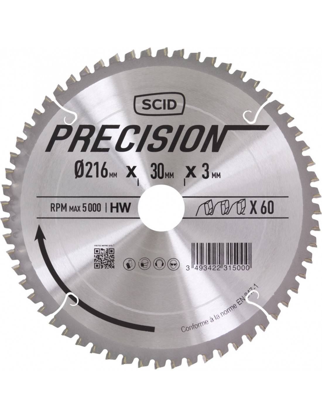 Lame Scie Circulaire Coupe Précise Aluminium Et Pvc - Scid