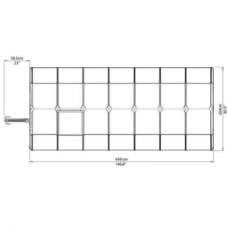 Canopia - Serre de jardin en polycarbonate Rion Eco Grow 9,16 m², Ancrage au sol Non - Image 3