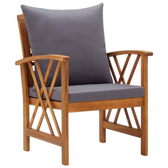 Vidaxl - Salon de jardin 4 pcs avec coussins Bois d'acacia solide vidaXL 3057991 - Image 5