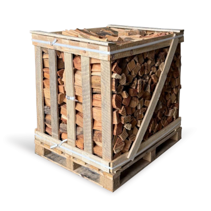 GRUCHY - Palette de bûches bois de chauffage 30 cm Premium - 1,5stères rangés sec étuvé