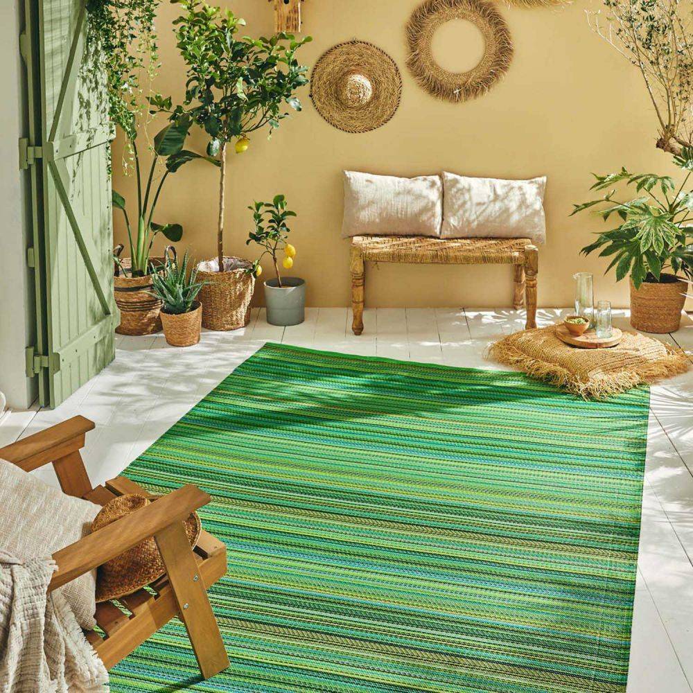 Jardindeco - Tapis extérieur en polypropylène Spargi 1746 vert 150 x 220 cm - Image 3