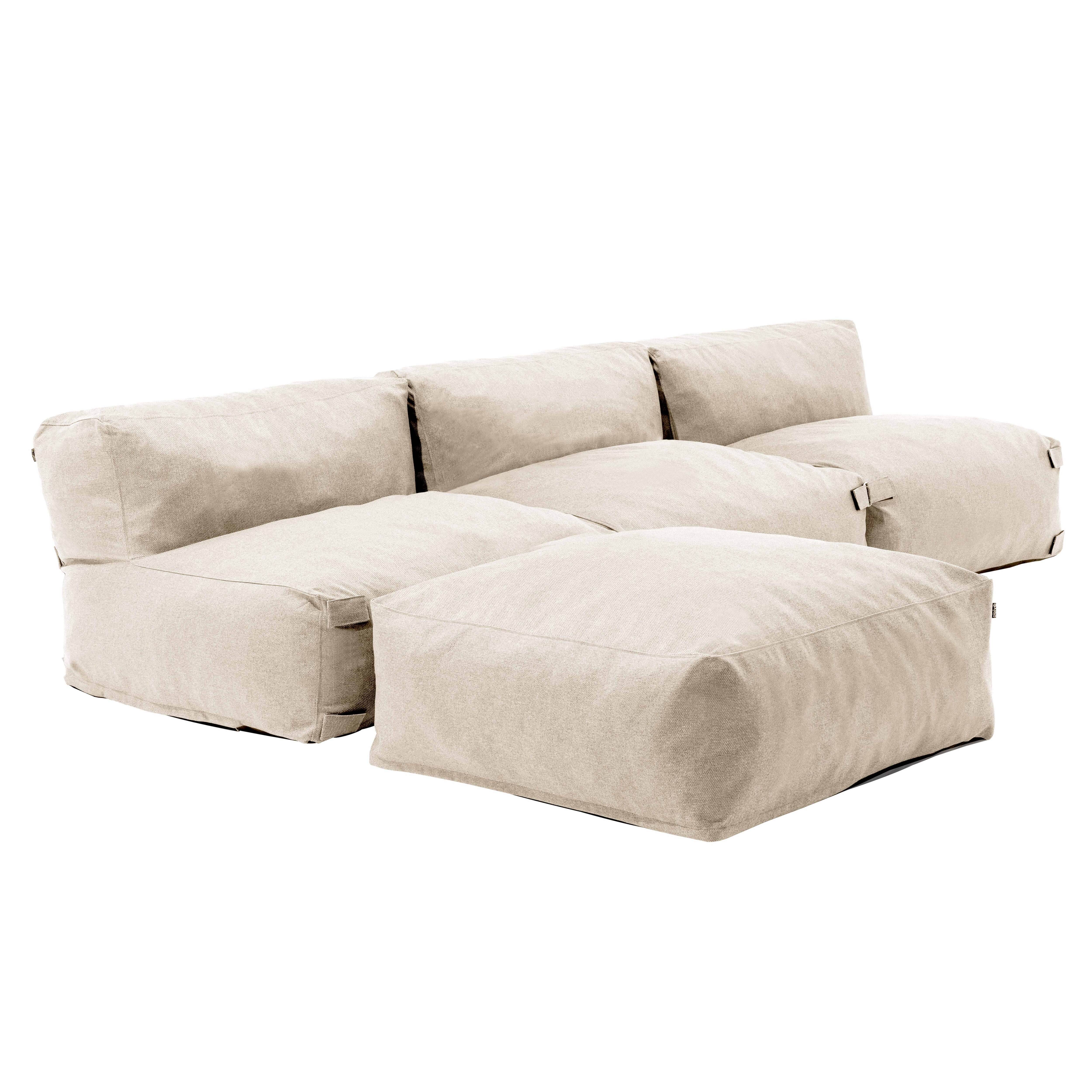 Oviala - Canapé de jardin modulable 4 places beige Mixi - Oviala - Image 2