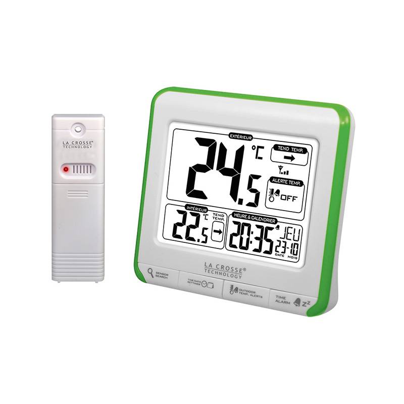 La Crosse Technology - Station de Températures avec Alertes de température extérieure 433 MHz