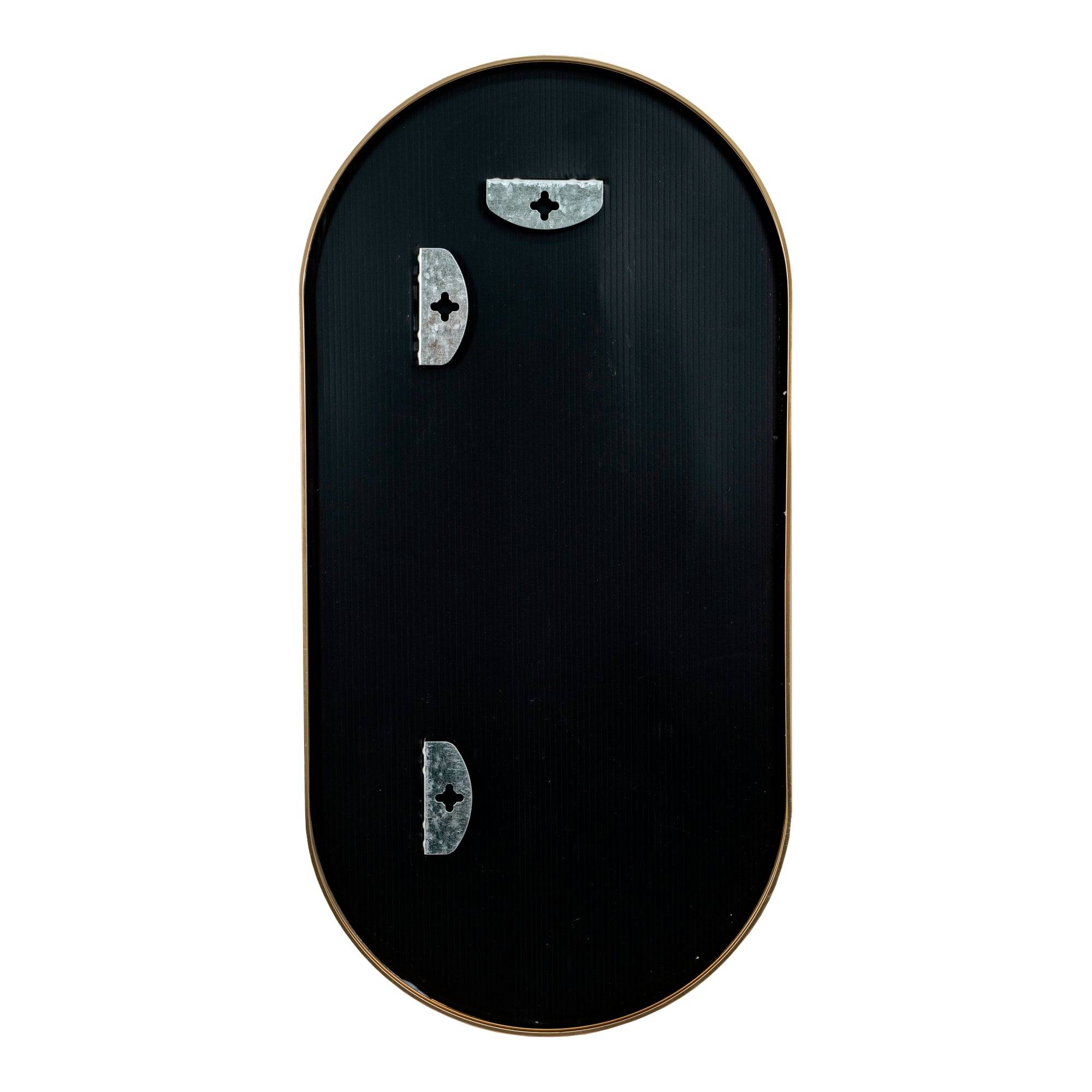 Helloshop26 - Miroir mural ovale 40 x 80 cm doré - Image 4