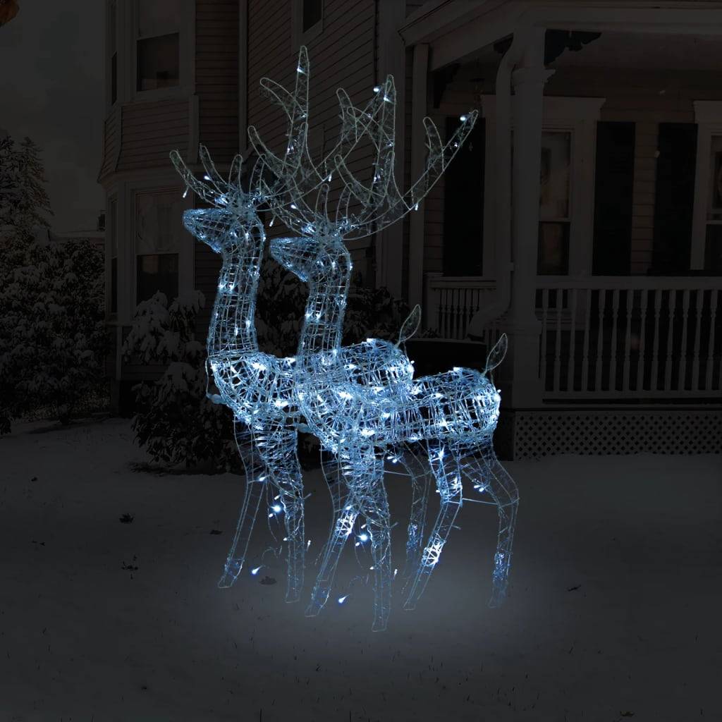Lot 2 Grands Rennes Acrylique 120cm Lumineux 8 Modes pour Jardin Blanc Froid – ComfortXL Outdoor Living - Image 1