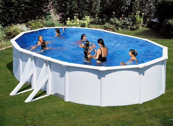 Gré - Piscine acier blanc Bora Bora ovale 6,34 x 3,99 x 1,22 m - Gré - Image 1