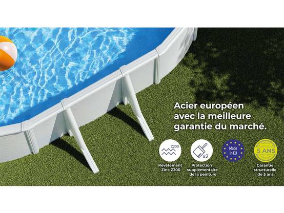 Gré - Piscine acier blanc Bora Bora ovale 6,34 x 3,99 x 1,22 m - Gré - Image 4