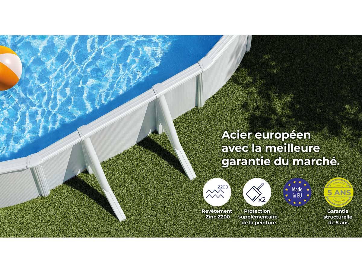 Gré - Piscine acier blanc Bora Bora ovale 6,34 x 3,99 x 1,22 m - Gré - Image 4