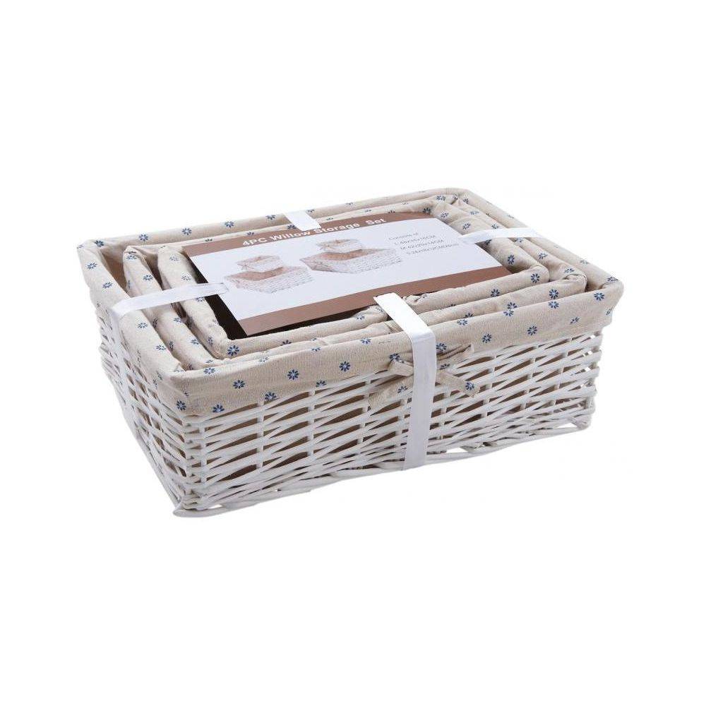 Aubry Gaspard - Corbeilles blanches rangement malin (Lot de 4) - Image 2