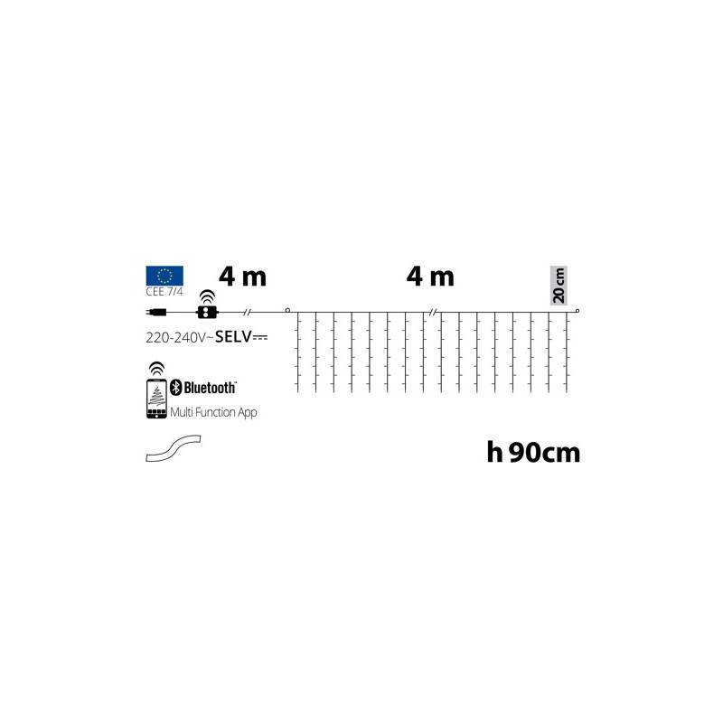 Lotti - Rideau Lumineux connecté 4m H90cm APPY 180 LED RGB smartphone APPlication Bluetooth Lotti - Image 2