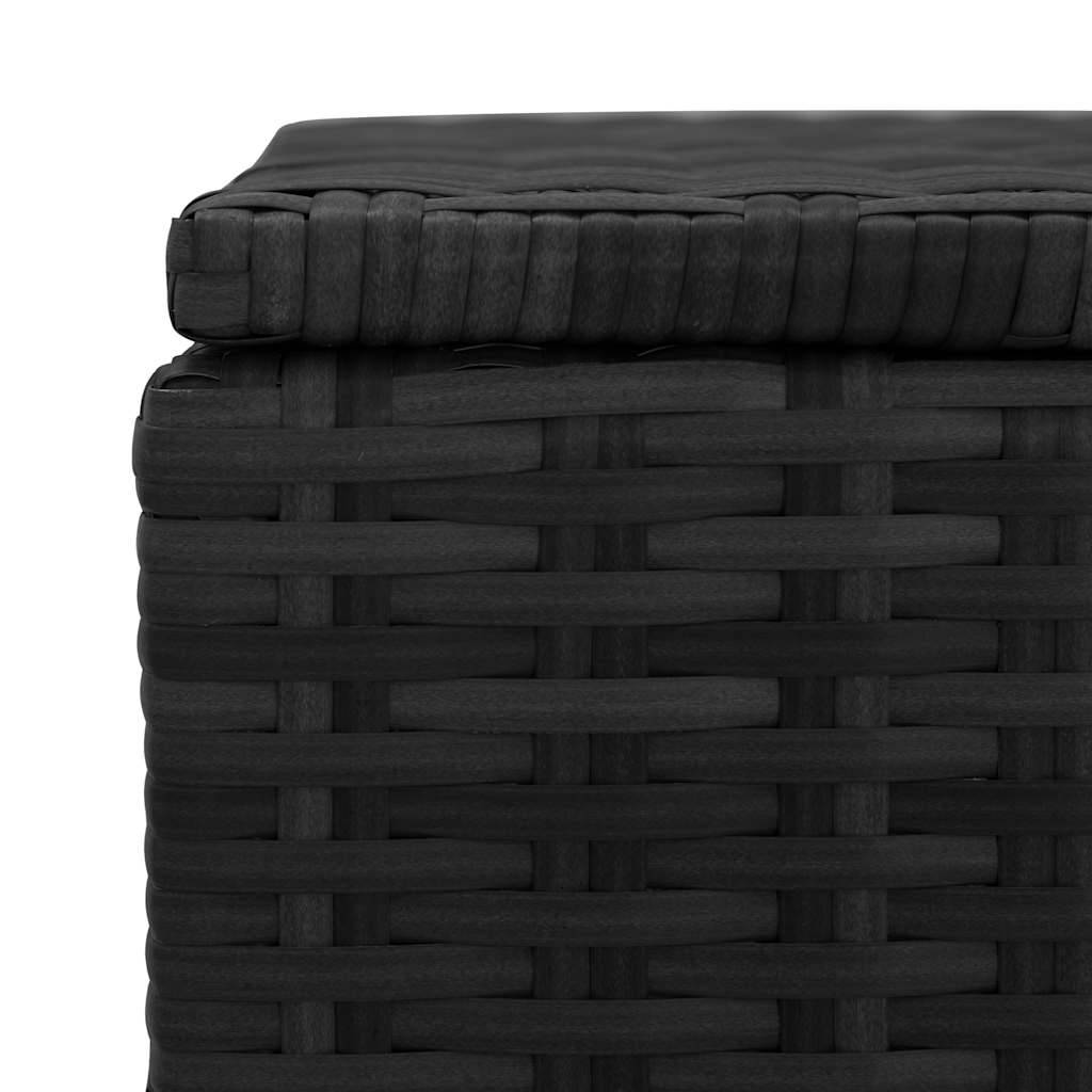 Banc Coffre de Rangement Résine Tressée Multifonction pour Jardin Extérieur Noir 150x50x60 cm – ComfortXL Outdoor Living - Image 8