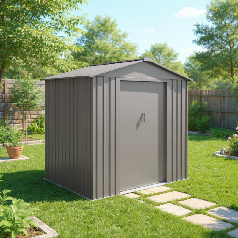 Autre - Abri de jardin en métal – MJ 6 x 4 - 2,5 m² - Anthracite - Image 1
