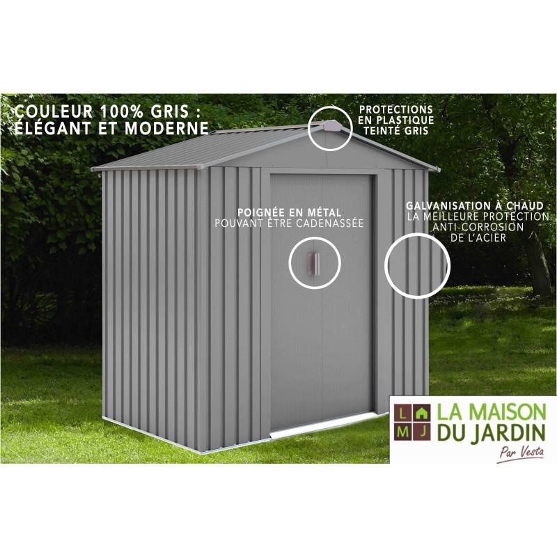 Autre - Abri de jardin en métal – MJ 6 x 4 - 2,5 m² - Anthracite - Image 5