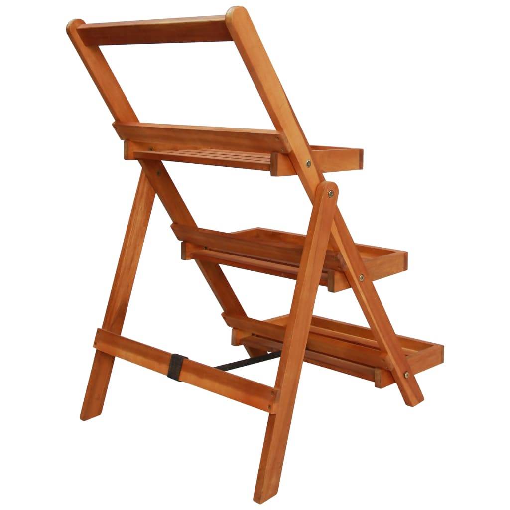 PANGIVO - Support de jardinière bois d'acacia marron 50 x 63 x 80 cm - PANGIVO - Image 4