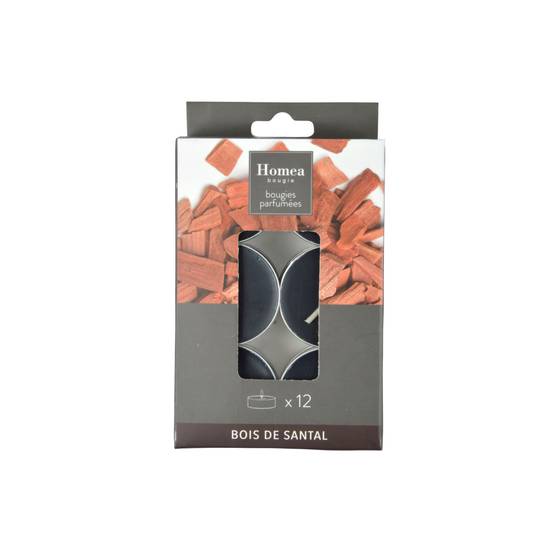 Lot de 12 Bougies Chauffe-Plat "Essentiel II" 3,5cm Bois de Santal - Image 3
