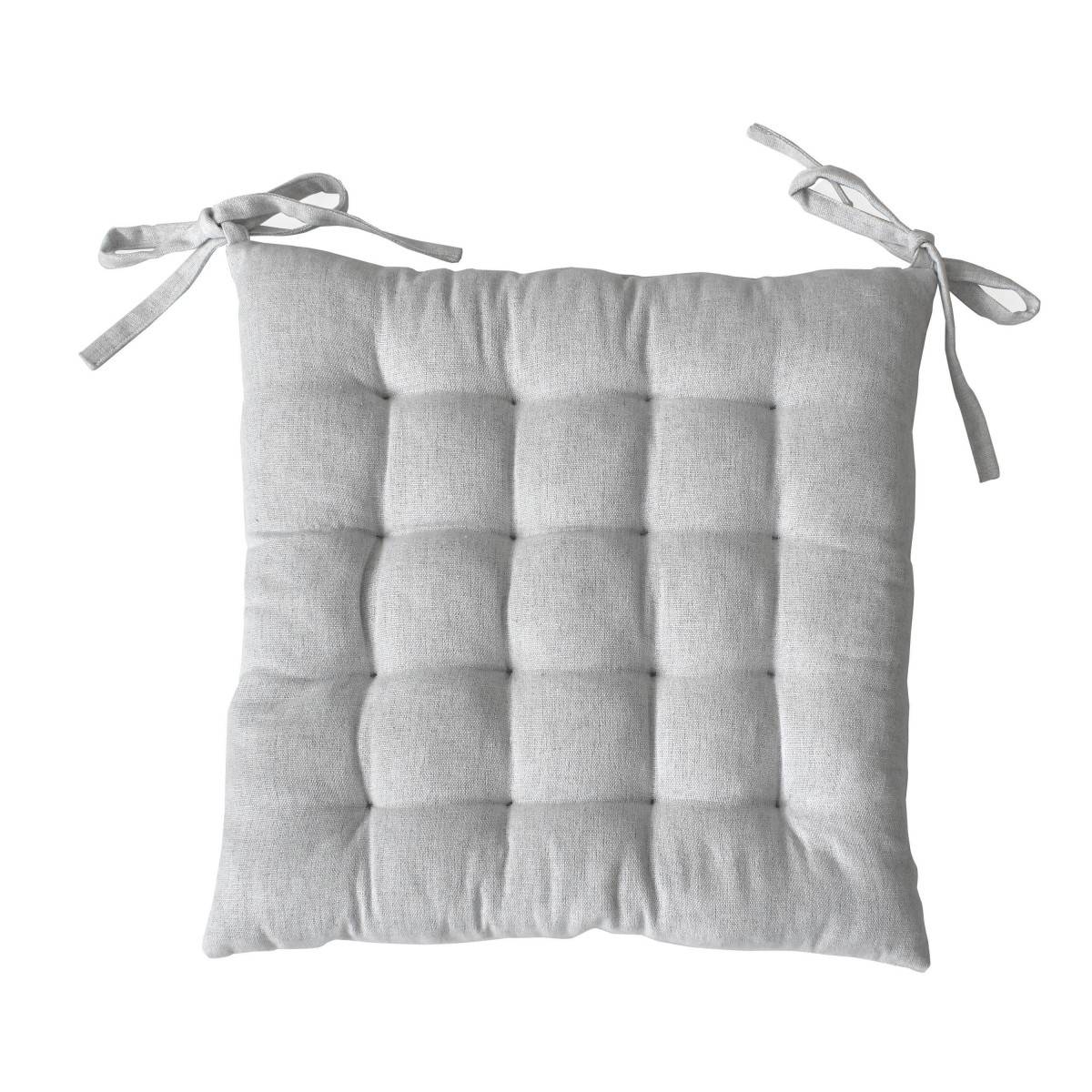 Enjoy Home - Galette de Chaise Piquée "Cambria" 38x38cm Blanc Gris - Image 1