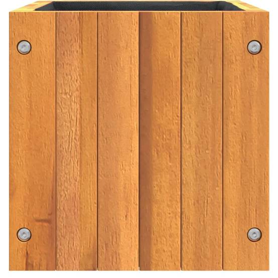Jardinière bois d'acacia naturel 25 x 25 x 25 cm - PANGIVO - Image 6