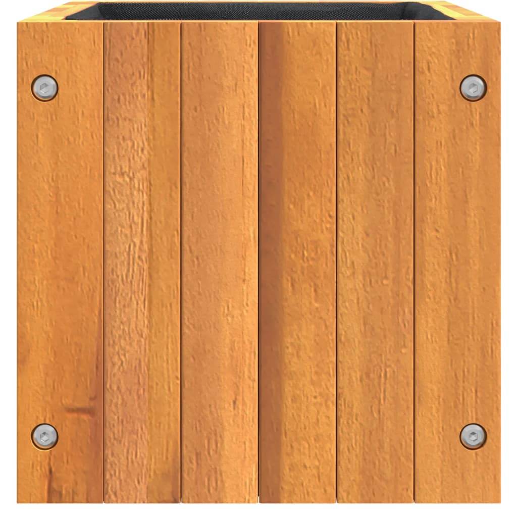 Jardinière bois d'acacia naturel 25 x 25 x 25 cm - PANGIVO - Image 6