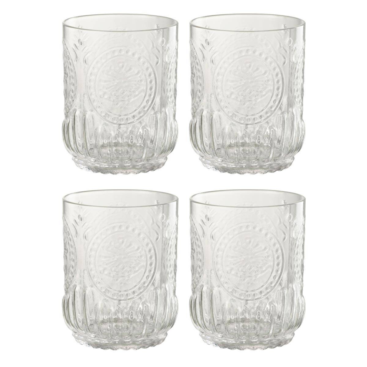 Lot de 4 Verres Design "Maya" 32cl Transparent