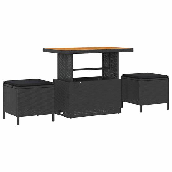 ComfortXL - Grand Salon de Jardin Noir 11 Places en Résine Tressée et Bois, Hauteur Réglable, Idéal Jardin – ComfortXL Outdoor Living - Image 7