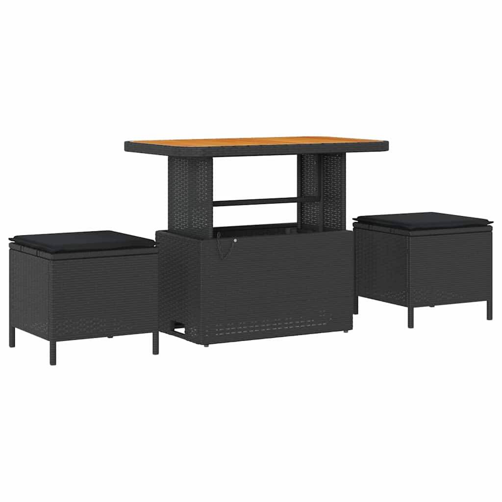 ComfortXL - Grand Salon de Jardin Noir 11 Places en Résine Tressée et Bois, Hauteur Réglable, Idéal Jardin – ComfortXL Outdoor Living - Image 7
