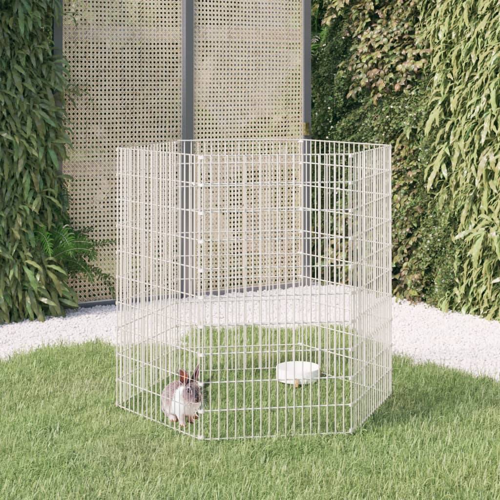 Vidaxl - Enclos d'animaux en liberté 6 panneaux 54x100 cm fer galvanisé vidaXL 171581 - Image 1