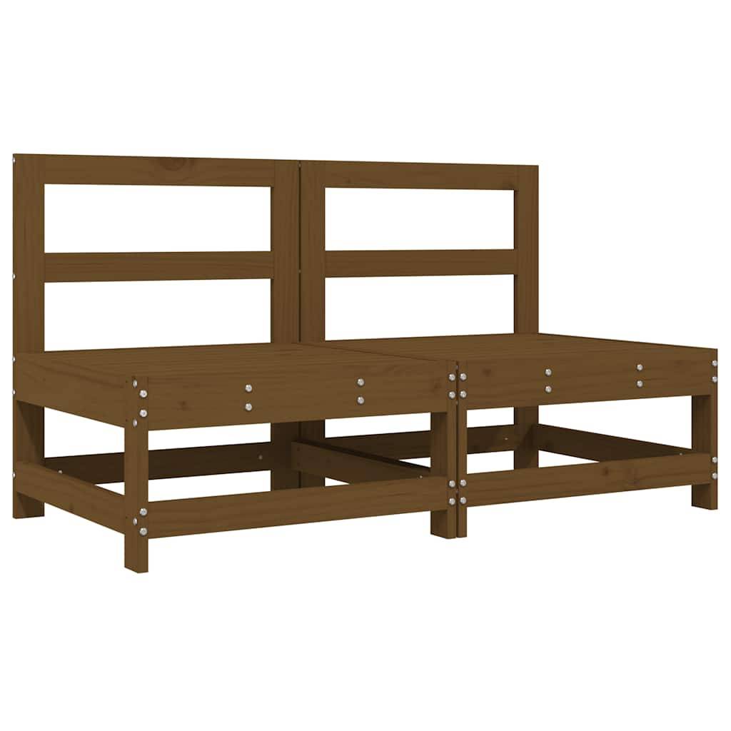 Vidaxl - Canapés centraux avec coussins 2 pcs marron miel vidaXL 825579 - Image 4