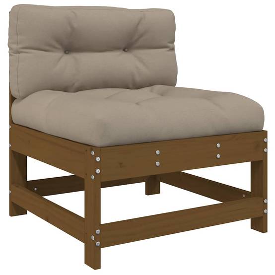 Vidaxl - Canapés centraux avec coussins 2 pcs marron miel vidaXL 825579 - Image 5