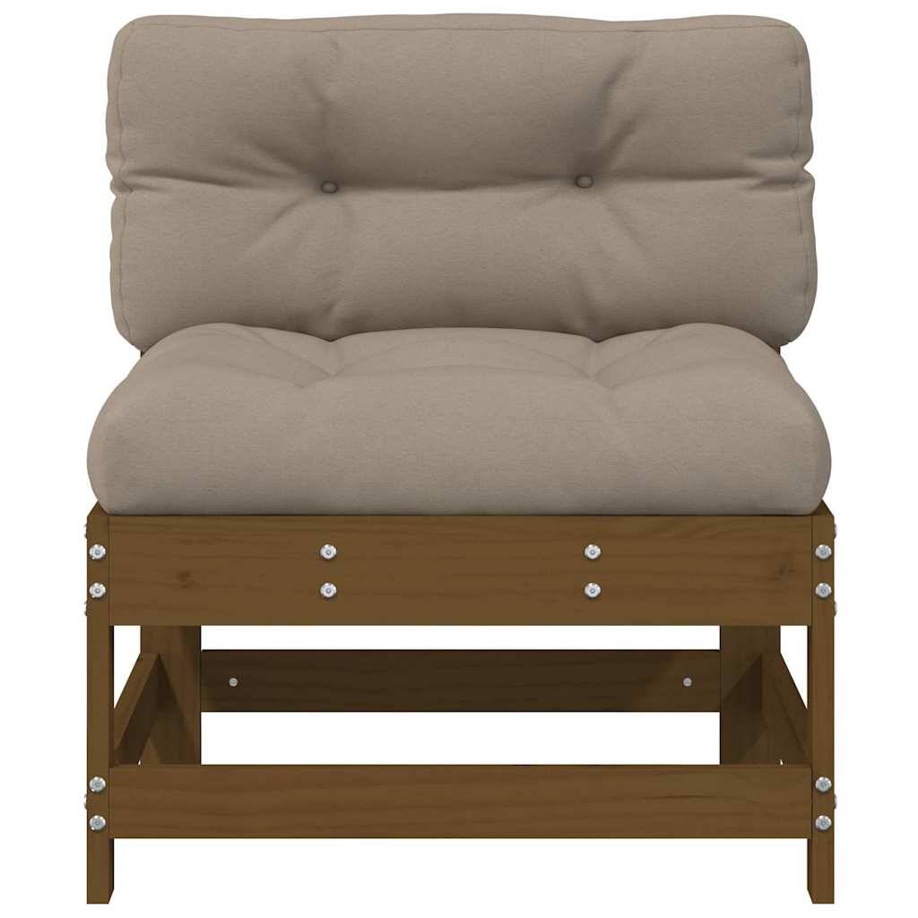 Vidaxl - Canapés centraux avec coussins 2 pcs marron miel vidaXL 825579 - Image 6