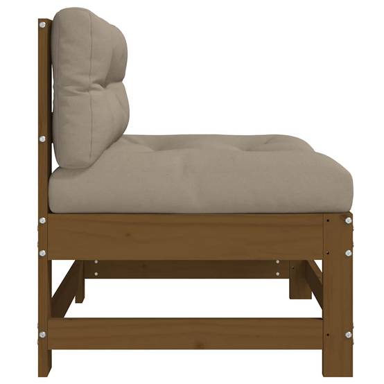 Vidaxl - Canapés centraux avec coussins 2 pcs marron miel vidaXL 825579 - Image 7