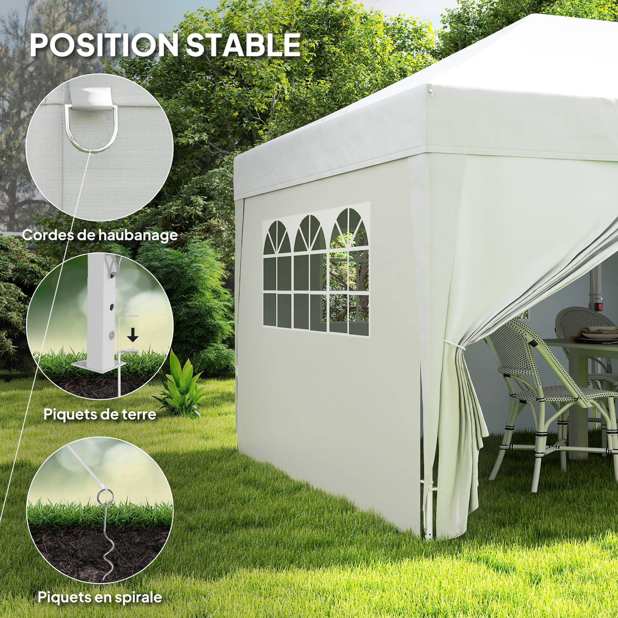 Bain de soleil pliable transat inclinable 6 positions avec matelas 153x58.5x89cm Acier Crème fr27 - Image 7