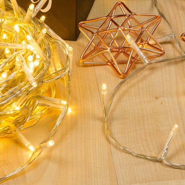 Lotti - Guirlande lumineuse blanc chaud 13M 8 modes 180 miniLED câble IP44 transparent Lotti - Image 6
