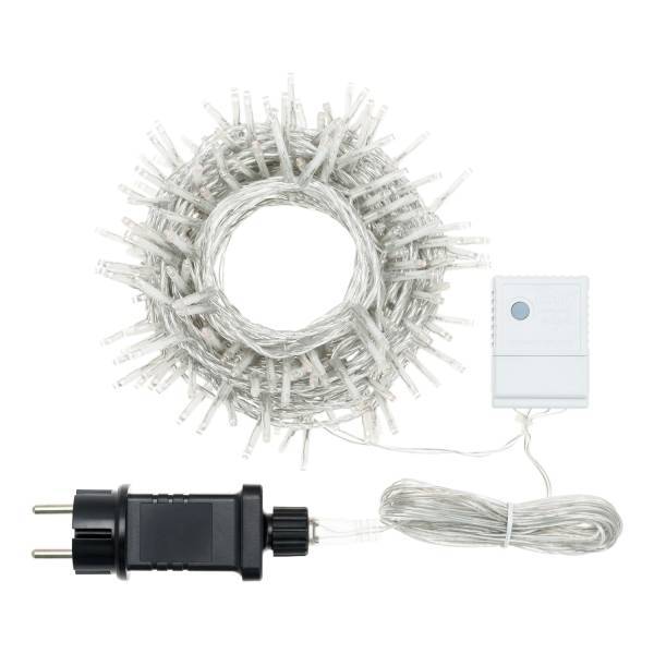 Lotti - Guirlande lumineuse blanc chaud 13M 8 modes 180 miniLED câble IP44 transparent Lotti - Image 3