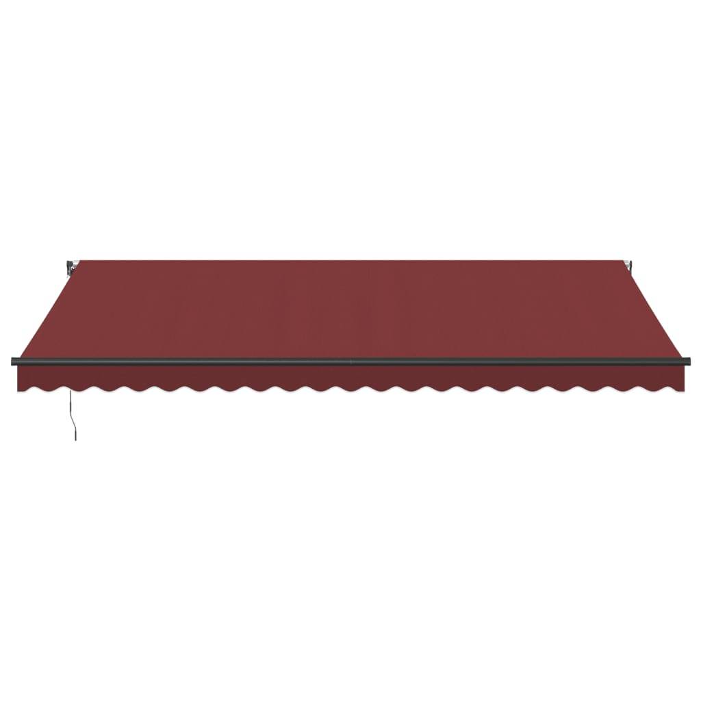 Store banne motorisé avec LED aluminium pour terrasse et patio 500x350 cm bordeaux - ComfortXL Outdoor Living - Image 4