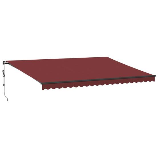 Store banne motorisé avec LED aluminium pour terrasse et patio 500x350 cm bordeaux - ComfortXL Outdoor Living - Image 2