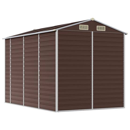 Vidaxl - Abri de jardin marron 191 x 300 x 198 cm en acier galvanisé vidaXL 3188266 - Image 8