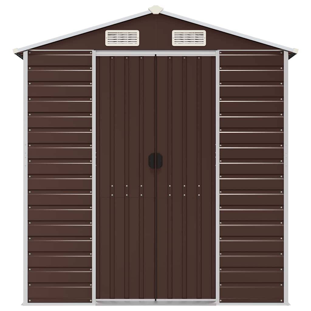 Vidaxl - Abri de jardin marron 191 x 300 x 198 cm en acier galvanisé vidaXL 3188266 - Image 10