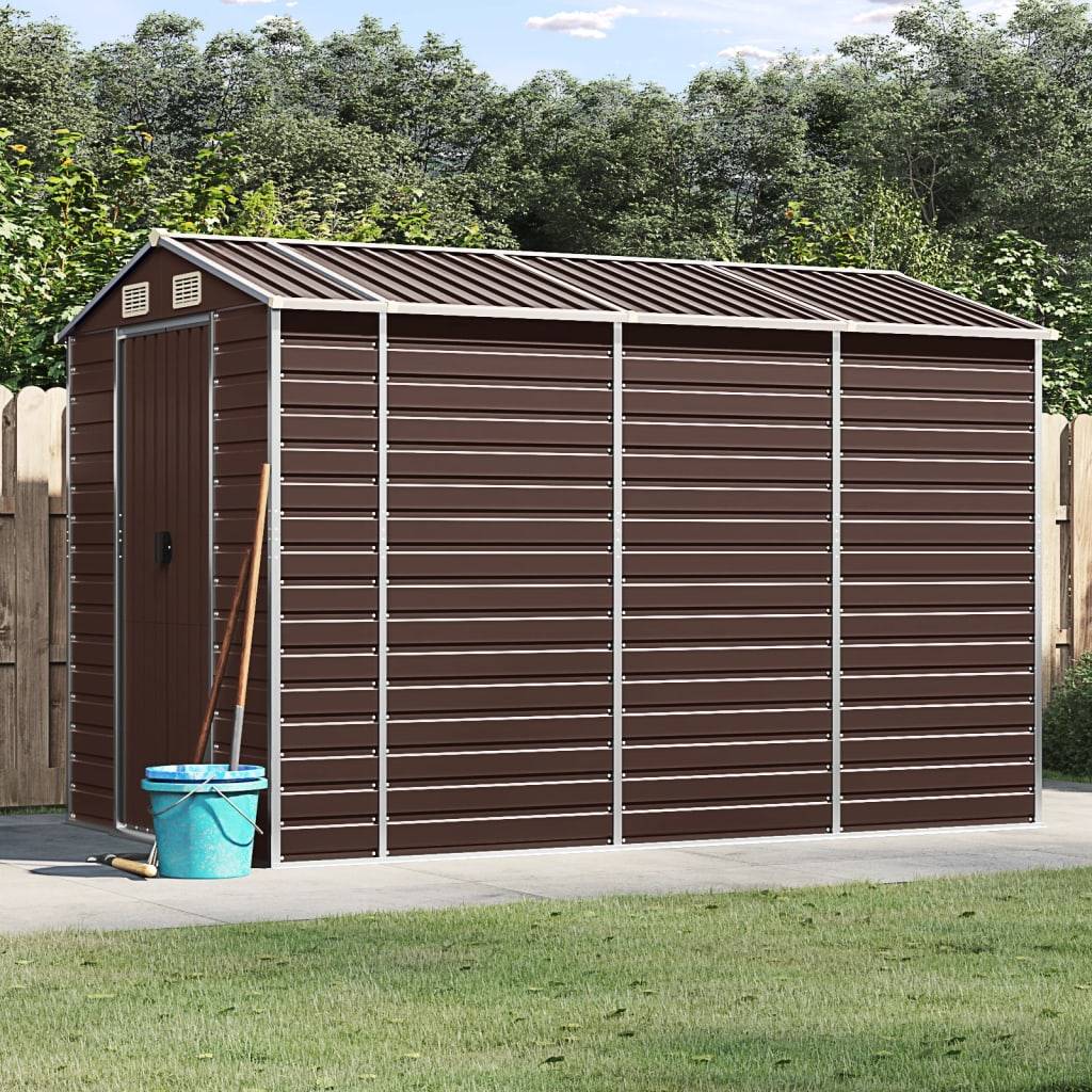 Vidaxl - Abri de jardin marron 191 x 300 x 198 cm en acier galvanisé vidaXL 3188266 - Image 1