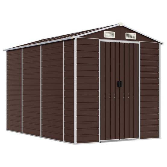 Vidaxl - Abri de jardin marron 191 x 300 x 198 cm en acier galvanisé vidaXL 3188266 - Image 2