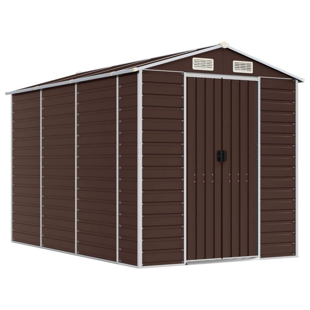Vidaxl - Abri de jardin marron 191 x 300 x 198 cm en acier galvanisé vidaXL 3188266 - Image 2