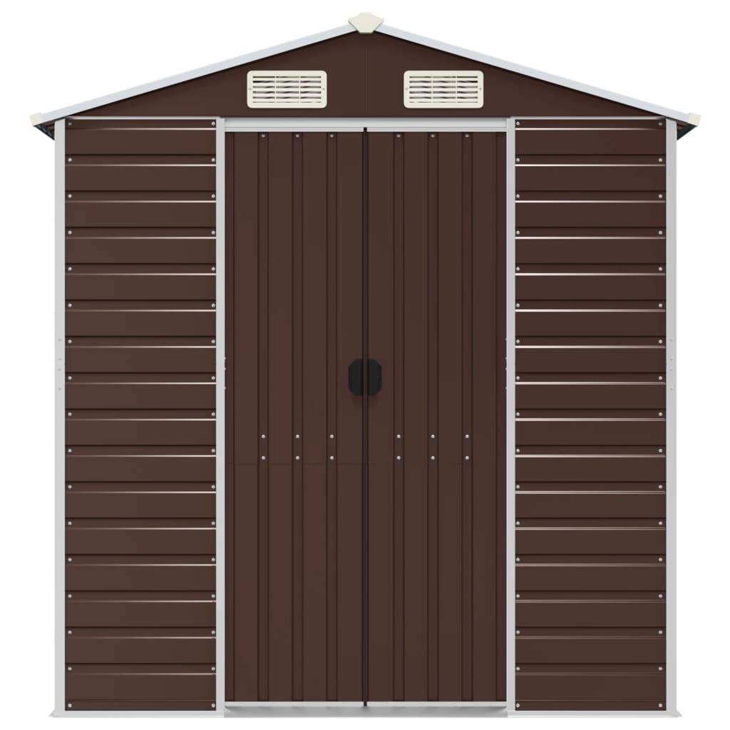 Vidaxl - Abri de jardin marron 191 x 300 x 198 cm en acier galvanisé vidaXL 3188266 - Image 5